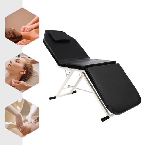 Portable Massage Bed,Massage Bed Waterproof And Oil-Resistant Fold The Beauty Bed Portable Foldable Massage Table Anti-Slip Pads(Black) - Image 6