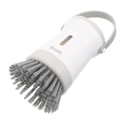 PRETYZOOM Handheld Kitchen Scrub Brush with Soap Dispenser for Gentle Cleaning of Pots Pans and Sinks Versatile and Safe for All Cookware for Hard Stains and Kitchen Surfaces