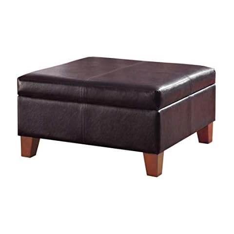 Homepop Home Decor K2380-E155 Ottoman with Storage Cover