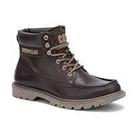 CAT, Caterpillar Colorado Moc Toe Fashion Casual Ankle Boots, Dark Brown Marron, 8 UK