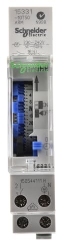 Schneider Electric Analog DIN-Schienen-Zeitschaltuhr, 230 V ac, 1-Kanal, 100 Speicherplätze