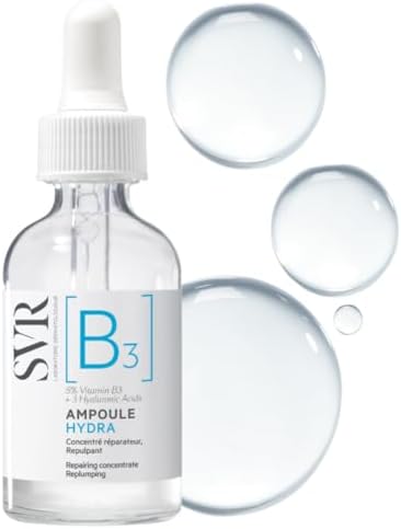 SVR [B3] Concentrate Hydra Plumping Face Serum With Niacinamide And 3 Types Of Hyaluronic Acid. Moisturize, Visibly Plumps And Reduces The Appearance Of Fine Lines. Fragrance Free Care, 30ml