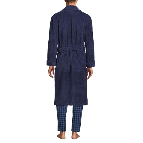 Lands' End Men's Calf Length Turkish Cotton Terry Bathrobe - Image 3