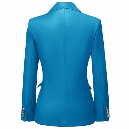 Women's 2 Piece Business Suit Pant Set Slim Fit Double Breasted Blazer Jacket Lady Work Suit for Office2