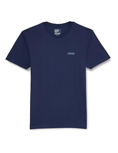 Vans Scripted SS tee Camiseta, Navy and Stormy Weather, L para Hombre