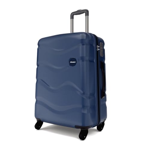 Image of Safari Genius Fortis 77cm Large Size Check-in Trolley Bag Hard Case Polycarbonate, 4 Spinner Wheels, 360 Degree Wheeling Luggage, Travel Bag, Suitcase for Travel, Trolley Bags for Travel, Blue