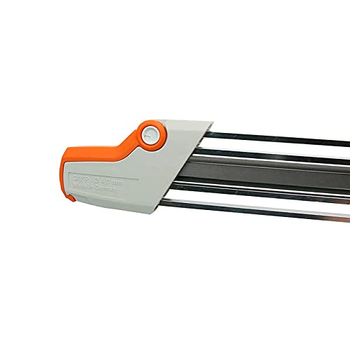Afilador de cadena de motosierra 2 en 1, Lima fácil de 4,0mm/4,8mm, lima de afilado de cadena de motosierra for sierra de cadena, joyería de piedra(Orange White,4.8mm)