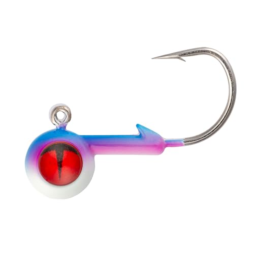NORTHLAND TACKLE Tungsten Short Shank JIG / 1.125\" / 1/8 OZ/Super-GLO Rainbow