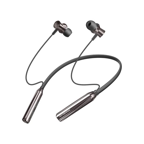 Image of Bluetooth Neckband Earphones, V5.3, 28+ Hours Playtime, C-Type Fast Charging, HD Sound, in Ear (Purple)