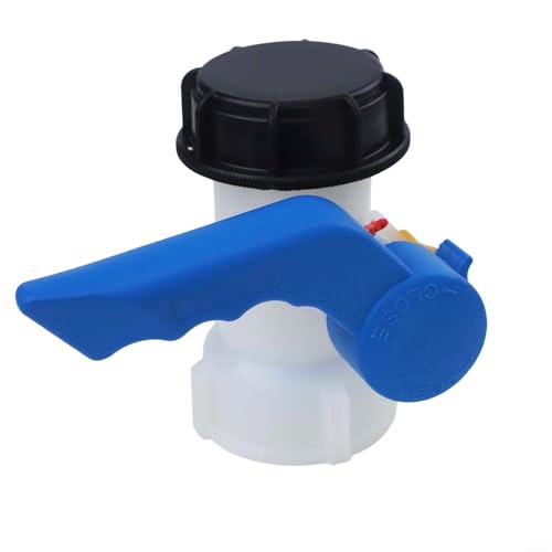 Vanne à clapet 62 mm pour conteneurs IBC avec adaptateur de robinet intégré et contrôle de sortie pour réservoirs d'eau de pluie et stockage de liquides en vrac