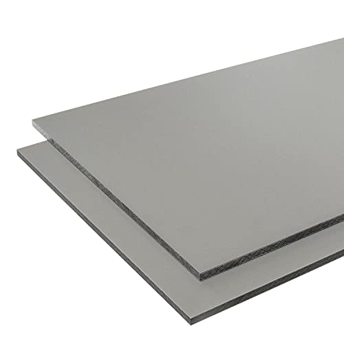 HPL Platte wetterfest | Fassadenplatte, Balkonplatte, Schichtstoffplatten | in 6mm, 8mm | VERSCHIEDENE FORMATE | TOP QUALITÄT MADE IN GERMANY (100 x 50cm (8mm Stärke), Staubgrau RAL7037)