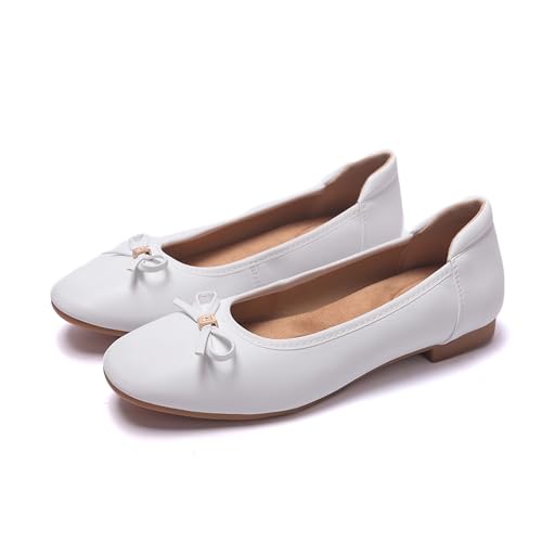 Image of Women's Comfortable Round Toe Bow Ballet Flats Shoes