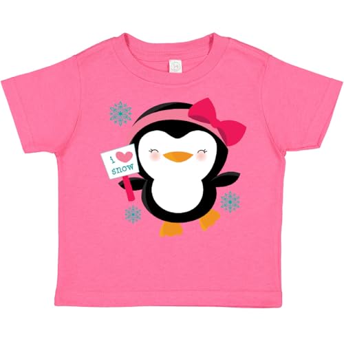 inktastic Penguin Girl Snowflakes Toddler T-Shirt