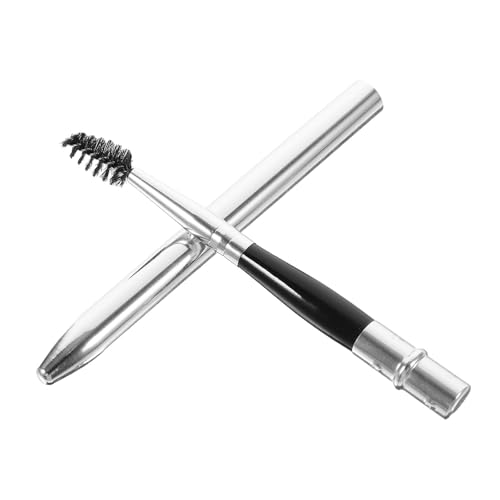CTIRCHIU Cepillo para Pestañas y Cejas de Aluminio Resistente al Óxido, Rizador de Pestañas en Color Plata, 2 Piezas para Maquillaje Profesional de Mujeres