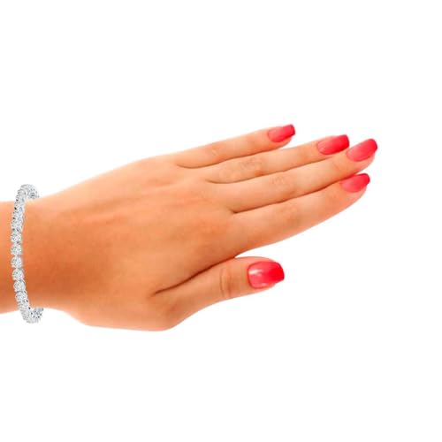 MauliJewels 7.00 Carat Lab Grown Diamond Tennis Bracelet for Women, 14K Gold 7 Inch, 3-Prong Luxury Jewelry Collection E-F VS1-VS2 - Image 6
