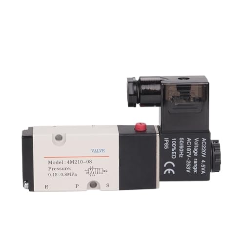 Électrovanne 5/2 commande par levier 4M210-08 avec bobine AC 220V stable - 6