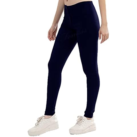 femiss Girls Teens School Skinny Fit Women Grey Office Work Tight Fit Stretch Black Trouser (Navy Blue, 10) Cover