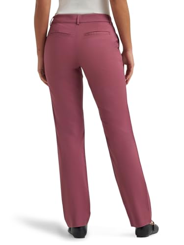 Lee Women's Wrinkle Free Relaxed Fit Straight Leg Pant, Plumeria3