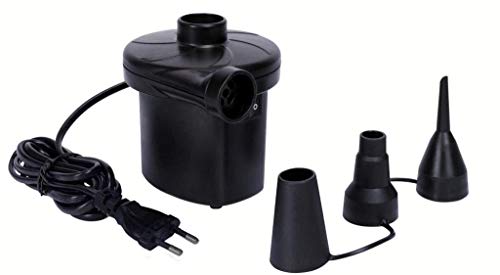 Image of DRUDRAYA Electric Air Pump for Inflatable Swimming Pools, Air Beds & Toys | Portable High-Pressure Pump for Mattress, Pool Floats, Sofa - Ac 230v Air Blower for Indoor & Outdoor Use - Black