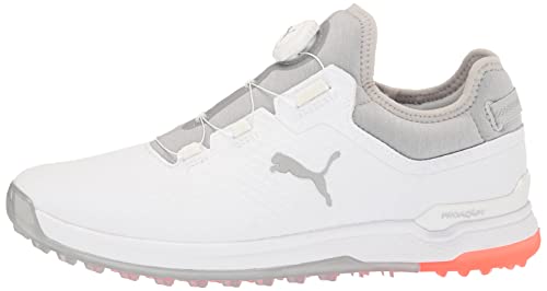 Puma Men's Proadapt Alphacat Disc Golf Shoe, White/High-Rise, 8.5 #TOP7
