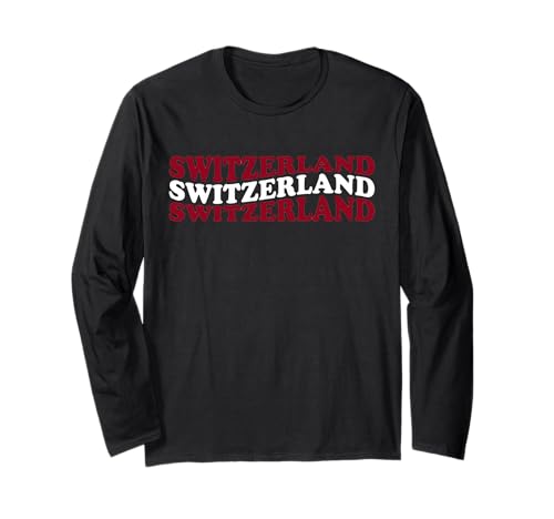 Swiss National Flag Patriotic Switzerland Fan Pride Heritage Long Sleeve T-Shirt