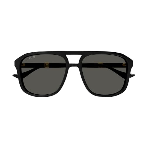 Gucci GG1494S 001 Sunglasses Men's Black/Grey Pilot 57mm2