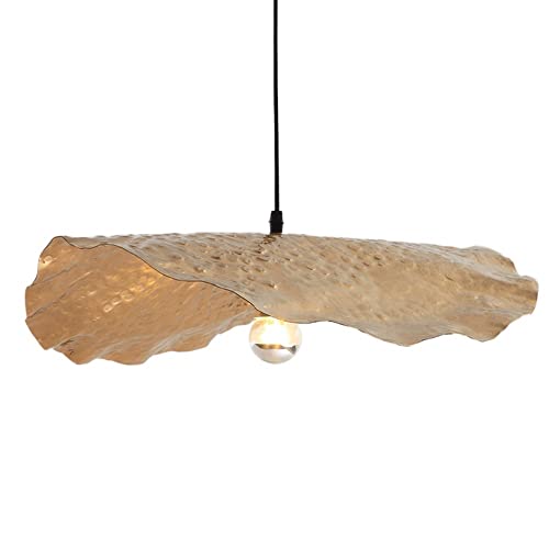 Plafonnier feuille de lotus or pour illuminer votre salon avec élégance