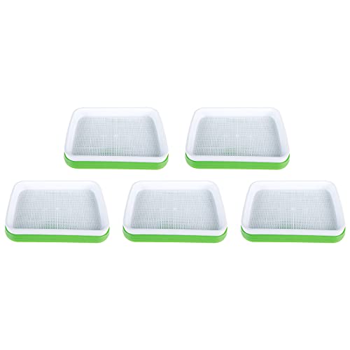 Erfo Seed Sprouter Tray, Nursery Tray with Drain Holes, Sprouter Tray for Seedling Planting Great for Home Garden Office (5)