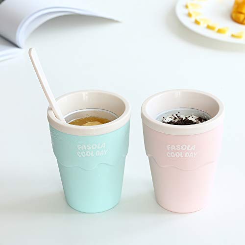 FaSoLa Ice Cream Maker Cup with Freezer Core Creates Single-serving Smoothies Freeze Slush and Shake Maker (GREEN (180mL)) - Thumbnail 2