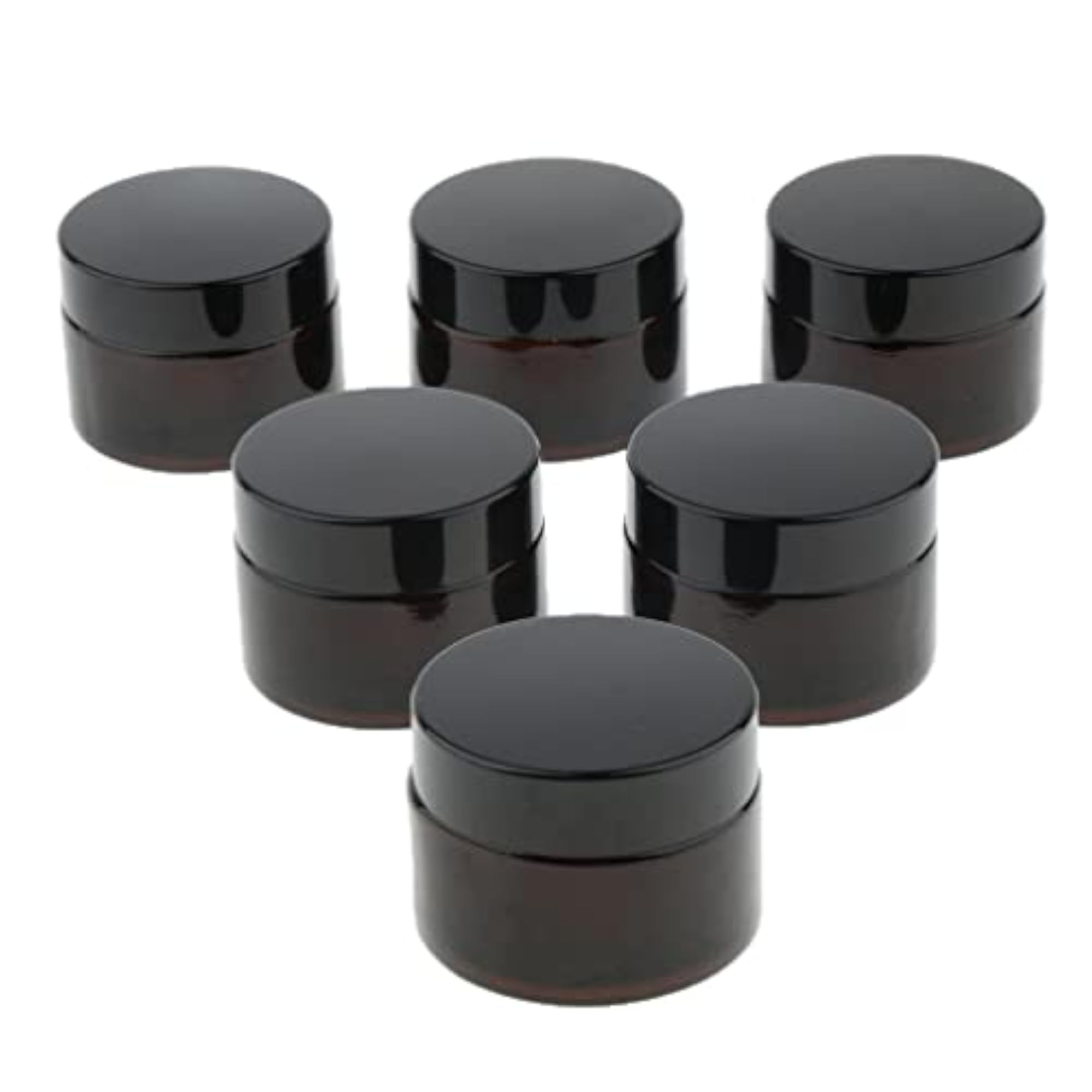 Refillable Cosmetic Containers Round Glass Jars for Face Cream