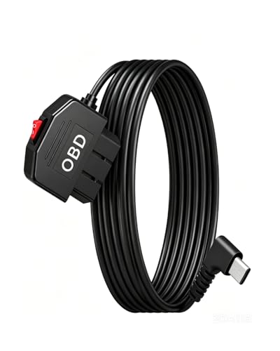 GELRHONR Câble d'alimentation OBD pour dashcam, Angle USB C à