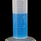 Nikou Messzylinder Becherglas 250ml, Wissenschaft Mess Reagenzglas Messbecher aus Kunststoff, Tall Pattern, Sechseckiger Sockel, Blauer Linie Präzise Skala für Labor