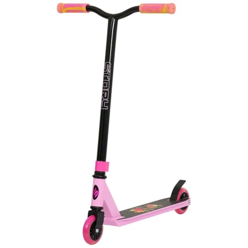 Story Stunt Scooter Outlaw (rosa) | Niños de 3 a 8 años | Construcción de aluminio ligero | Rodamientos ABEC-7