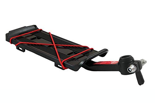 INION MHCR06 - Fahrrad Gepäckträger mit Gummizug und Kunststoffablage für Sattelstütze Sattelmontage für Ø20