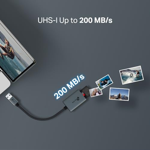 TP-Link Speicherkartenleser SD Kartenleser, USB auf SD und microSD bis zu 2 TB, USB 3.0, UHS-I 200 MB/s, Gleichzeitiges Lesen und Schreiben von Zwei Karten, UA430