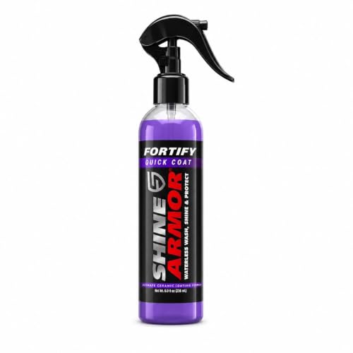 Shine Armor Fortify Quick Coat Rev&ecirc;tement c&eacute;ramique Cire Voiture - 3 in 1 Polish Voiture Hydrophobe, Lavage sans eau, Brillent - (8oz)