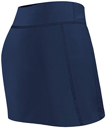 Blevonh Skorts Skirts For Women,Quick Dry Skirt Girls Elastic Waist Leisure Slimming Running Tennis Skort With Bikers Shorts Womens Golf Apparel Ladies Solid Color Sports Workout Navy Blue M #TOP2