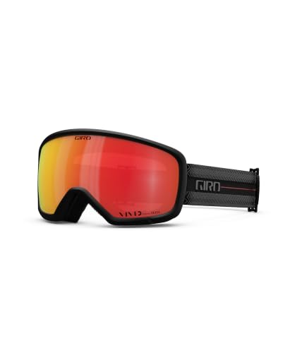 Image of Giro Ringo Snow Goggles - Black Tech, Vivid Ember | Ski & snowboard goggles for men & women; pairs with snow helmets; VIVID contrast lens; unisex One Size fit