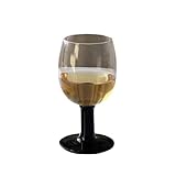 CAPIJIONG 200ml/7oz French Short Feet Medieval High Feet Copa de vino tinto Vintage Home Glass Champagne Sweet Wine Glass-Black Chocolate Cup
