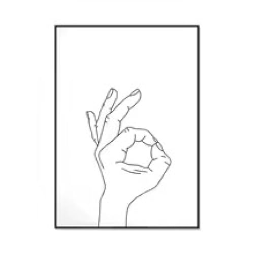 Art mural de gestes de mains design sexy pour décoration de chambre moderne | Lot de 2 toiles