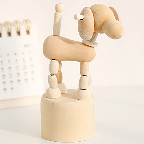 wanhaishop Desktop-Dekorationen Niedliche Cartoon Holzkunstwerkstatue Bewegliche Marionette Figur Desktop Handwerk Ornamente Spielzeug Für Kinder Dekoration Ornamente Cover