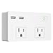 Etekcity Wall Surge Protector Power Strip with 2 USB Charging Ports, 2.4A Fast Charge, 5610 Joules, 1875W/15A, UL Listed, White, 2 Years Warranty