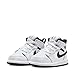 Nike Jordan 1 Mid Baby/Toddler Shoes (DQ8425-132, White/Black-White-Black) Size 2