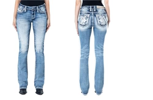 Rock Revival Womens Boot Cut Jeans Kyomi Size 34 Denim