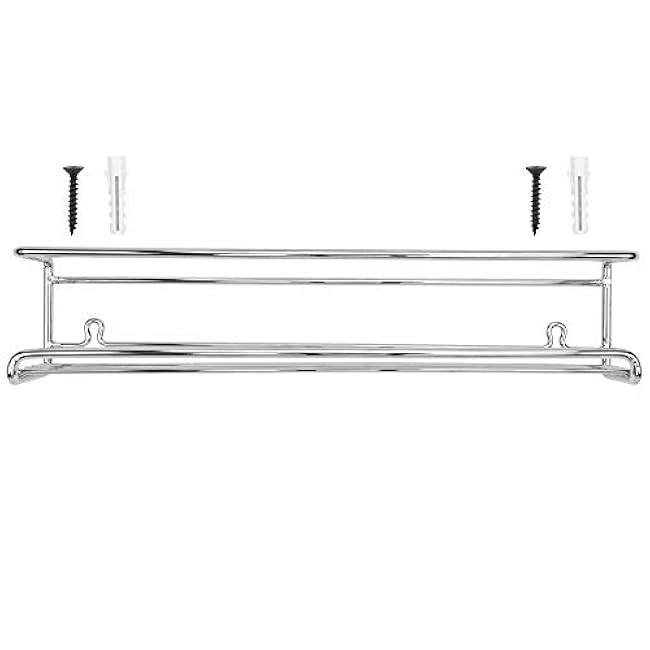 Spice Rack Shelves Set of 4 ¨C Chrome Metal Wall Mount Kitchen Organizer for Spices and Home D¨¦cor