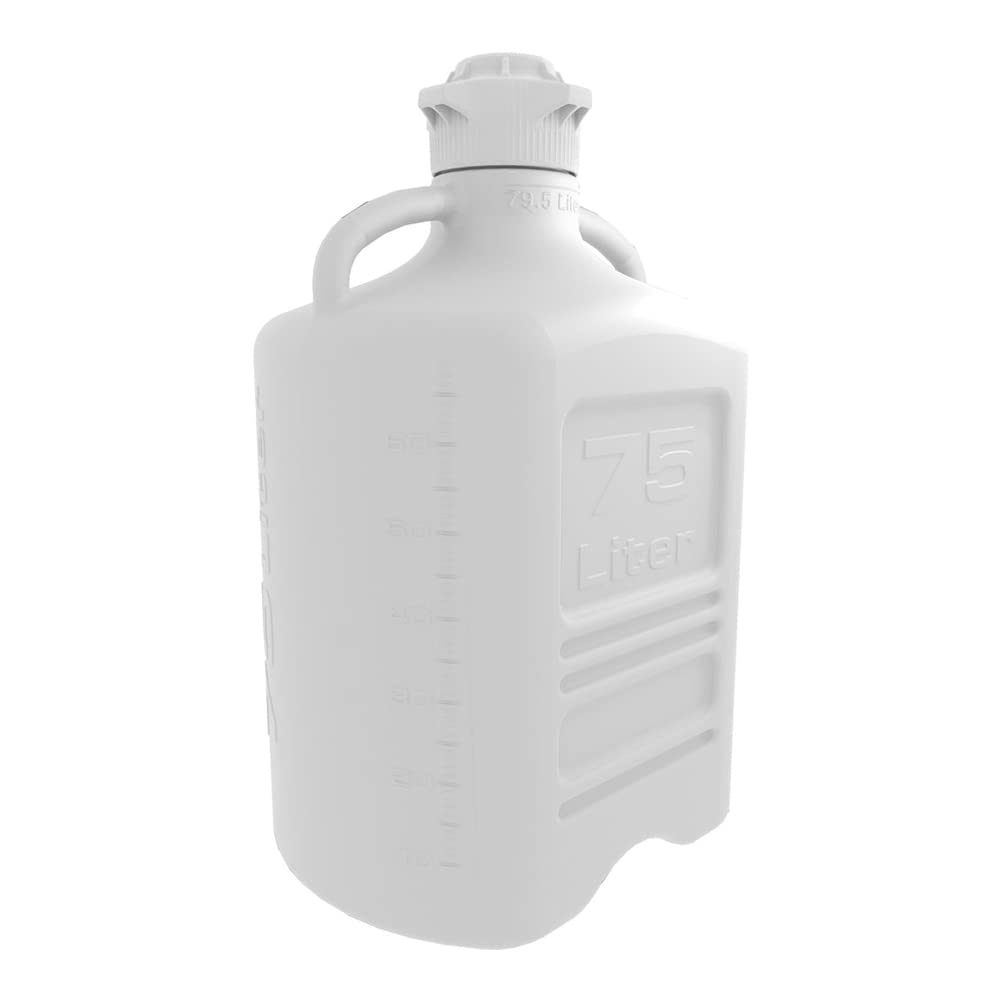 Foxx Life Sciences 155-7121-OEM Polypropylene Carboy Without Spigot, 75L Volume, 120mm Cap Size
