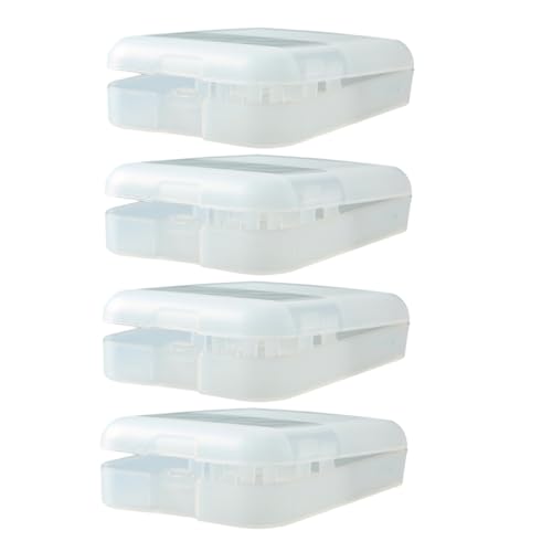 ORFOFE 歯ブラシヘッド 収納ボックス 電動歯ブラシヘッド用 ポータブル 収納ケース 軽量 耐久性 家庭用 旅行用 4個セット