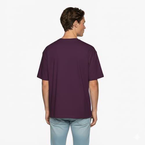 Image of Van Heusen Men's Premium Cotton Oversized Drop Shoulder Brand Logo T-Shirt