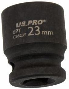 US PRO Tools 23mm Impact Socket 1/2" Drive 6 Point Single Hex 3824