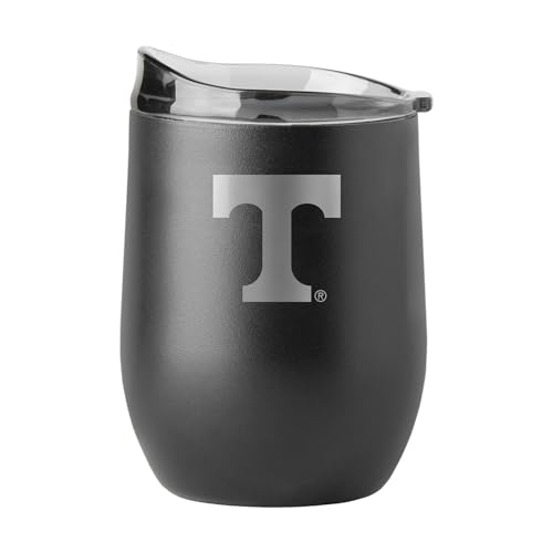 Logo Brands Tennessee 16oz Black Etch Powder Coat Curved BEV